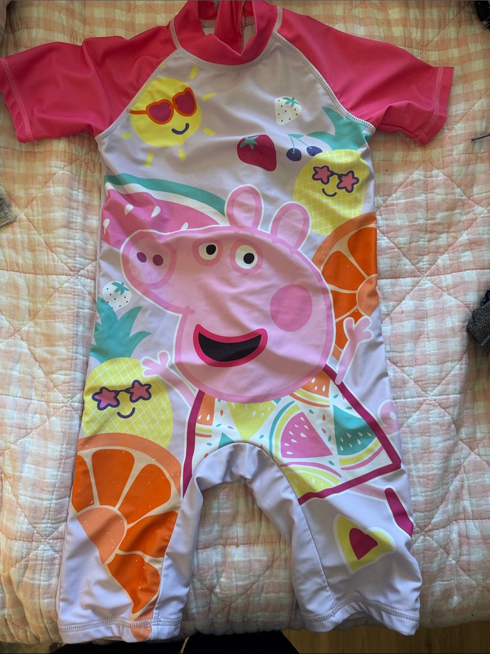 Peppa Pig one piece girls swimsuit EUC